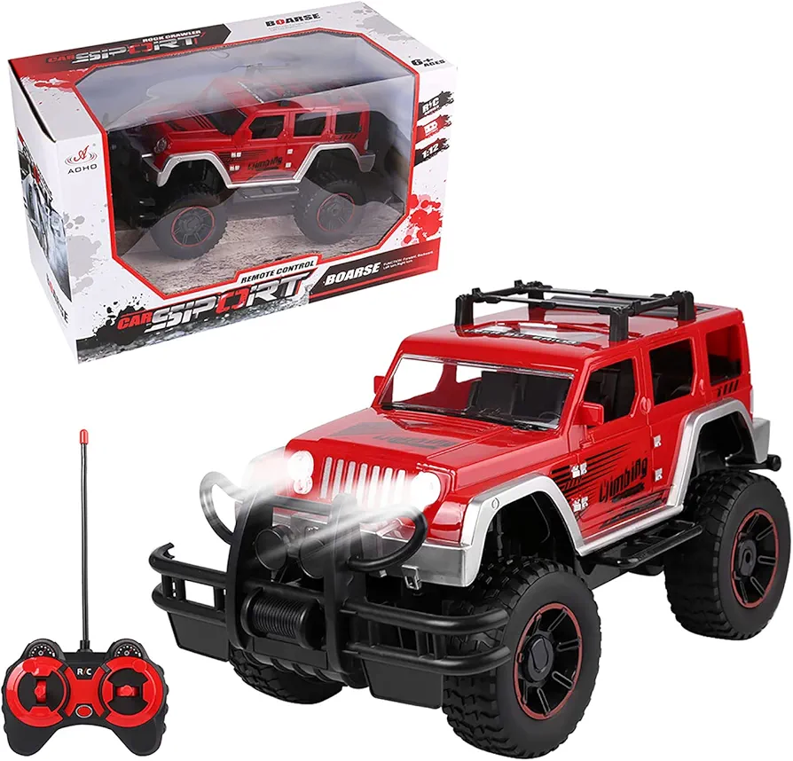 Remote Control Truck Car for Boys, 1:12 Scale Big RC Monster Truck Big Foot Crawler Vehicle Toy Gift for Kids