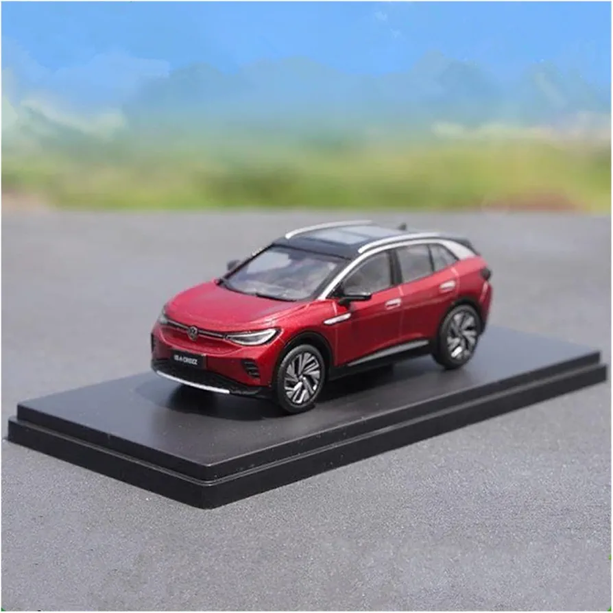 Scale Model Cars for Volkswagen ID4 CROZZ SUV New Energy Car Mold Die-Casting Metal Alloy Mini Car Mold 1/43 Toy Car Model(3)