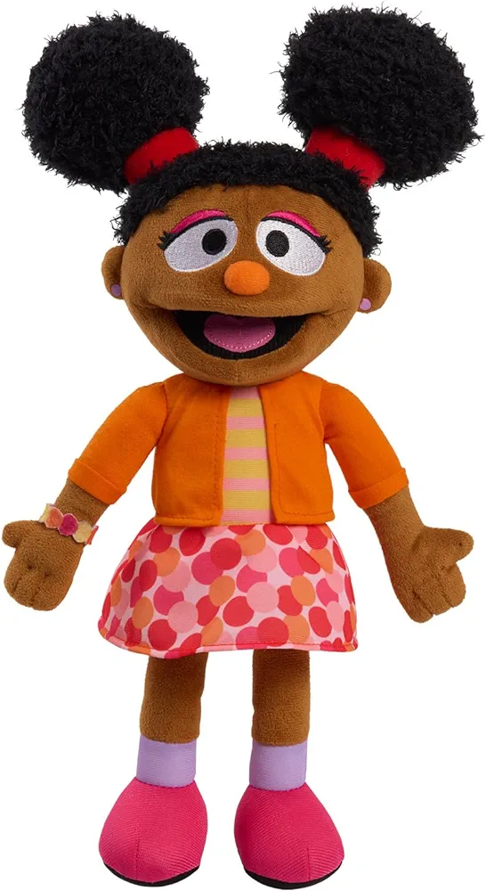 Sesame Street Love My Hair Gabrielle Plush, Officially Licensed Kids Toys for Ages 18 Month by Just Play