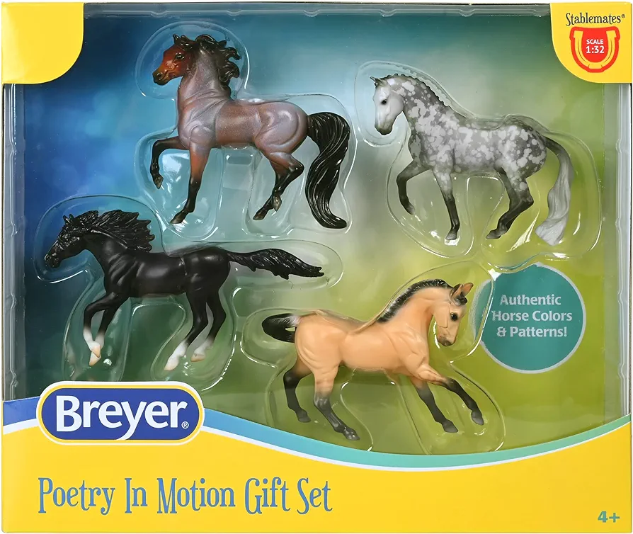 Breyer Horses Stablemates Poetry in Motion | 4 Horse Set | Horse Toy | Horse Figurines | 3.75" x 2.5" | 1:32 Scale | Model #6935