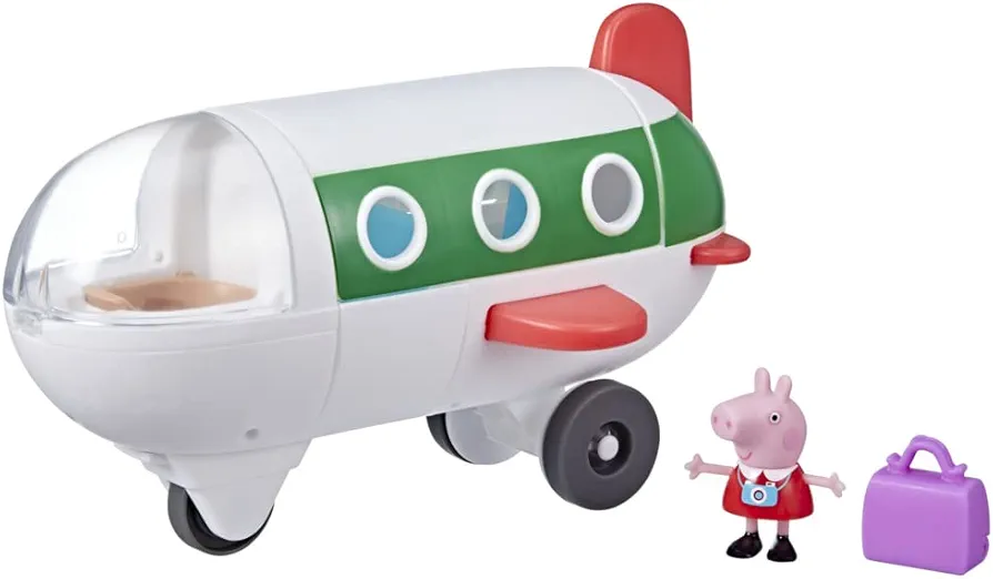 Peppa Pig Peppa’s Adventures Air Peppa Airplane Vehicle Preschool Toy with Rolling Wheels, 1 Figure, 1 Accessory; for Ages 3 and Up