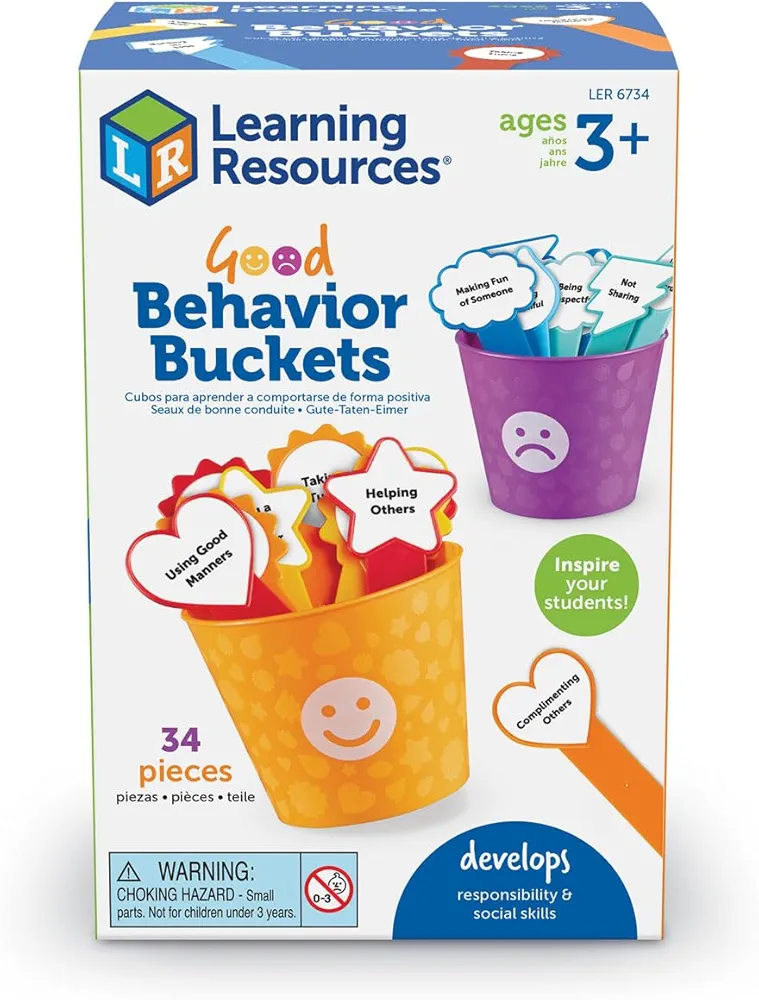 Learning Resources Good Behaviour Buckets, Social Emotional Toy, Preschool Toy, Ages 3+, Multi