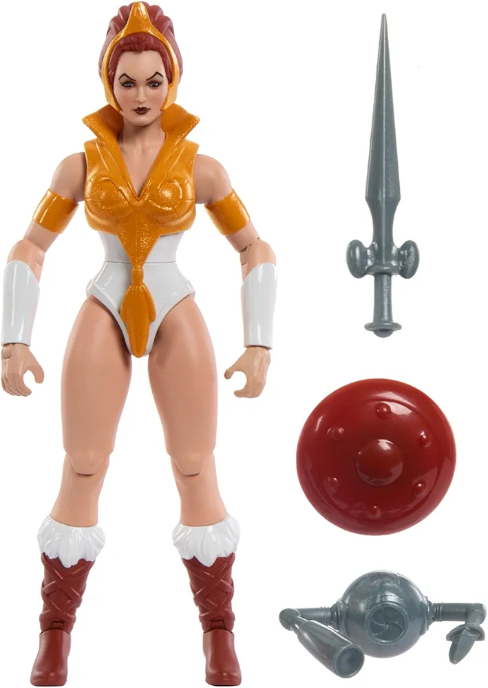 Masters of the Universe Origins Toy, Teela Cartoon Collection Action Figure, 5.5-inch MOTU Heroine, Accessories & Mini-Comic​​