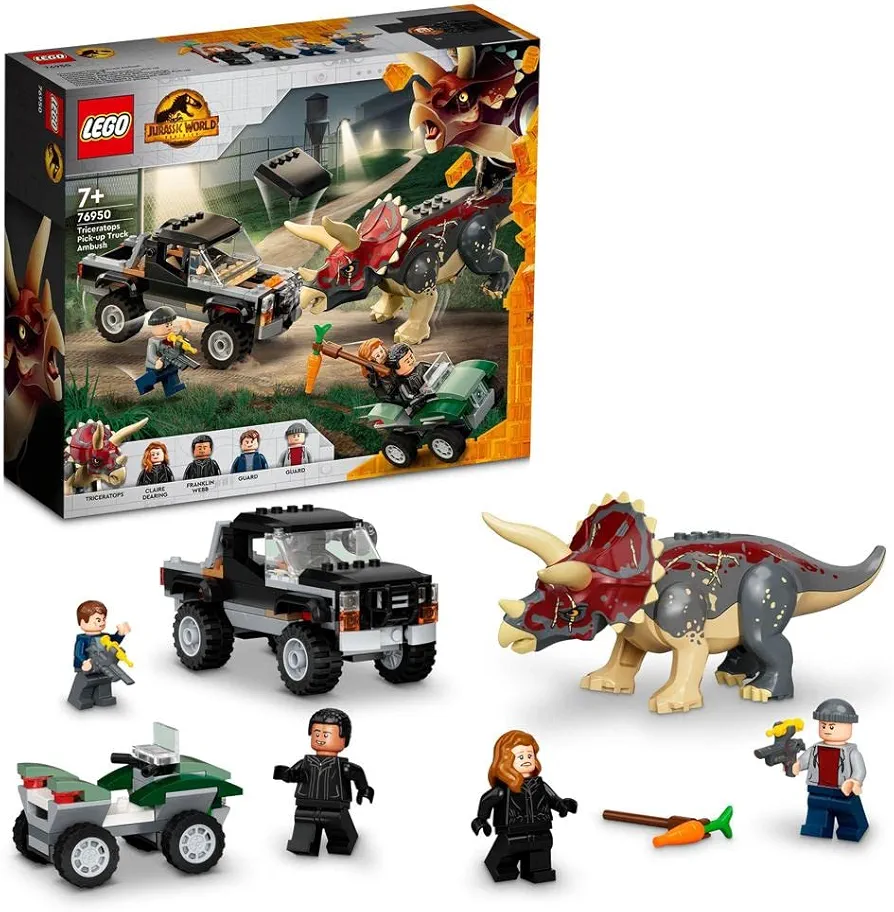 LEGO Jurassic World 76950 Triceratops Truck Attack