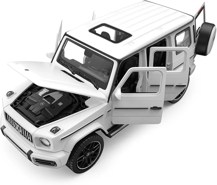 RASTAR 64100 1/32 Mercedes Pull Back Metal Toy Car - Officially Licensed Mercedes-Benz AMG G63 Model Car for Play and Display - Ideal Gift for Kids - White