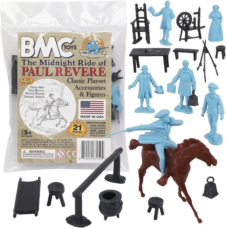 BMC Classic The Midnight Ride of Paul Revere - 21pc Plastic Figure Playset