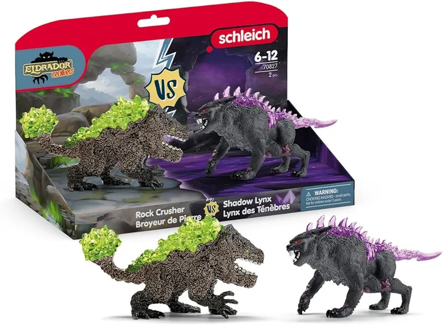 schleich 70827 Dark Lynx vs Stone Crusher, from 7 years old, ELDRADOR CREATURES - figure, 31 x 16 x 18 cm