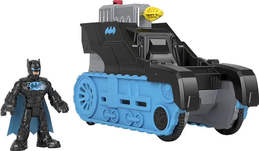 Fisher-Price Imaginext DC Super Friends Batman Toy Bat-Tech Tank Vehicle with Lights for Preschool Pretend Play Kids Ages 3+ Years