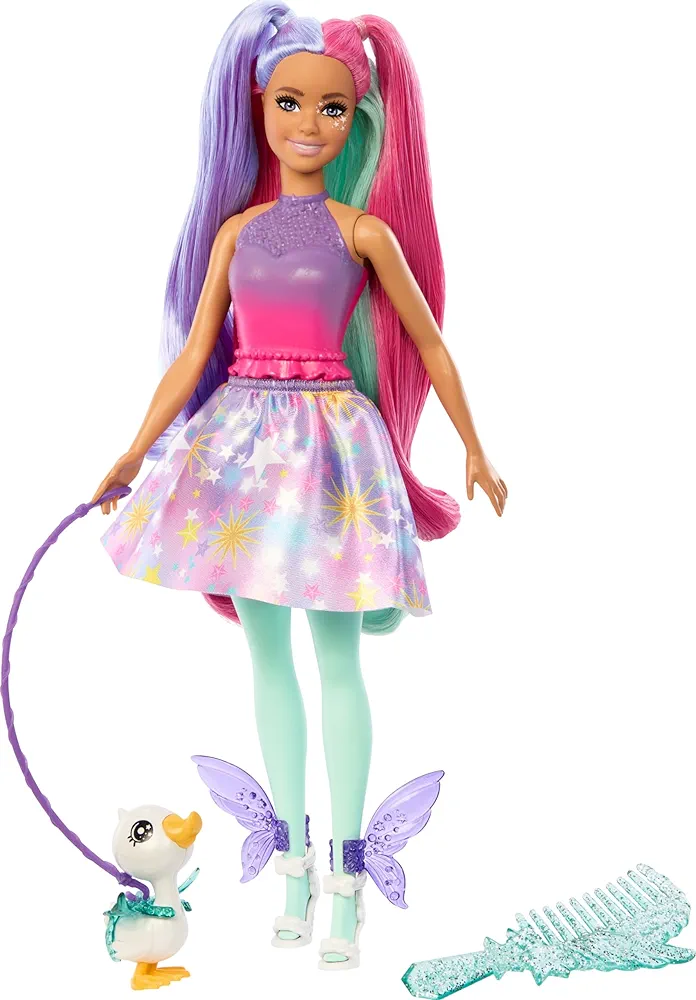 Barbie A Touch of Magic Doll & Accessories Set, The Glyph Fashion Doll with Fantasy Outfit, Pet, Leash & Styling Pieces