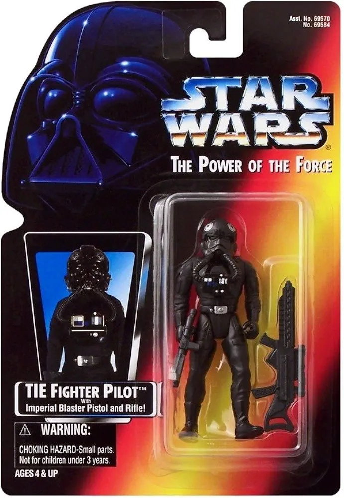 Star Wars Power of the Force Tie Fighter Pilot Action Figure with Imperial Issue Blaster Pistol