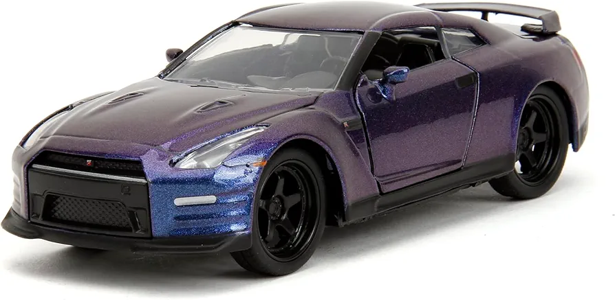 Pink Slips 1:32 W2 2009 Nissan GT-R Die-Cast Car, Toys for Kids and Adults(Metallic Purple)