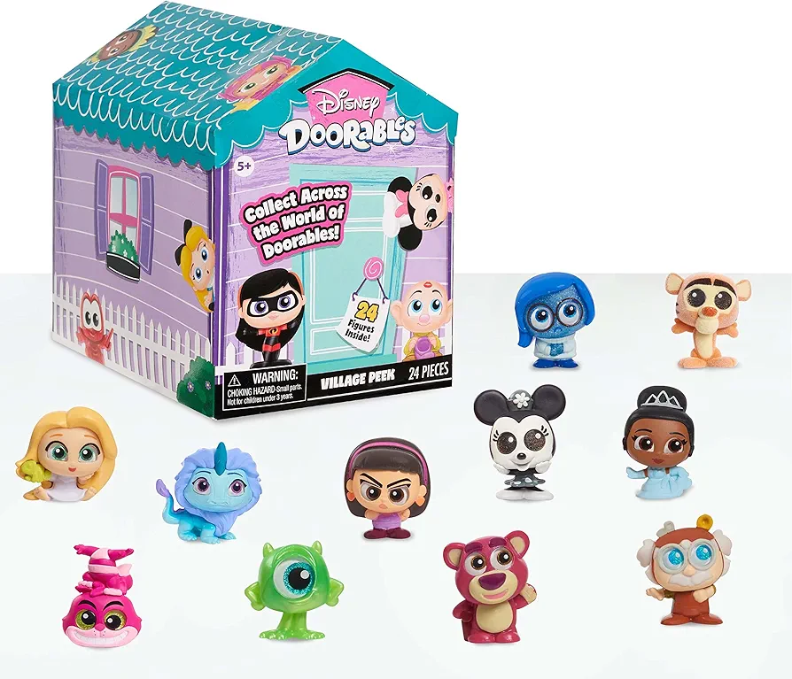 Disney Doorables Mega Village Peek Pack, Series 6, 7, and 8, Collectible Toy Figures, Kids Toys for Ages 5 Up, Amazon Exclusive by Just Play