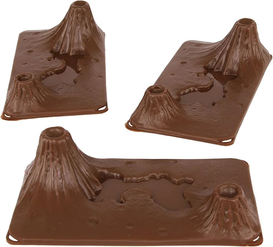 TimMee Volcanic Terrain - 3pc Brown Plastic Playset Accessory USA Made