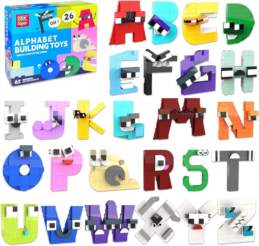 Alphabet Letter Building Set, ABC Educational Learning Activities Toys, Supplies for Preschool and Homeschool Kids Age 6+.(943PCS)