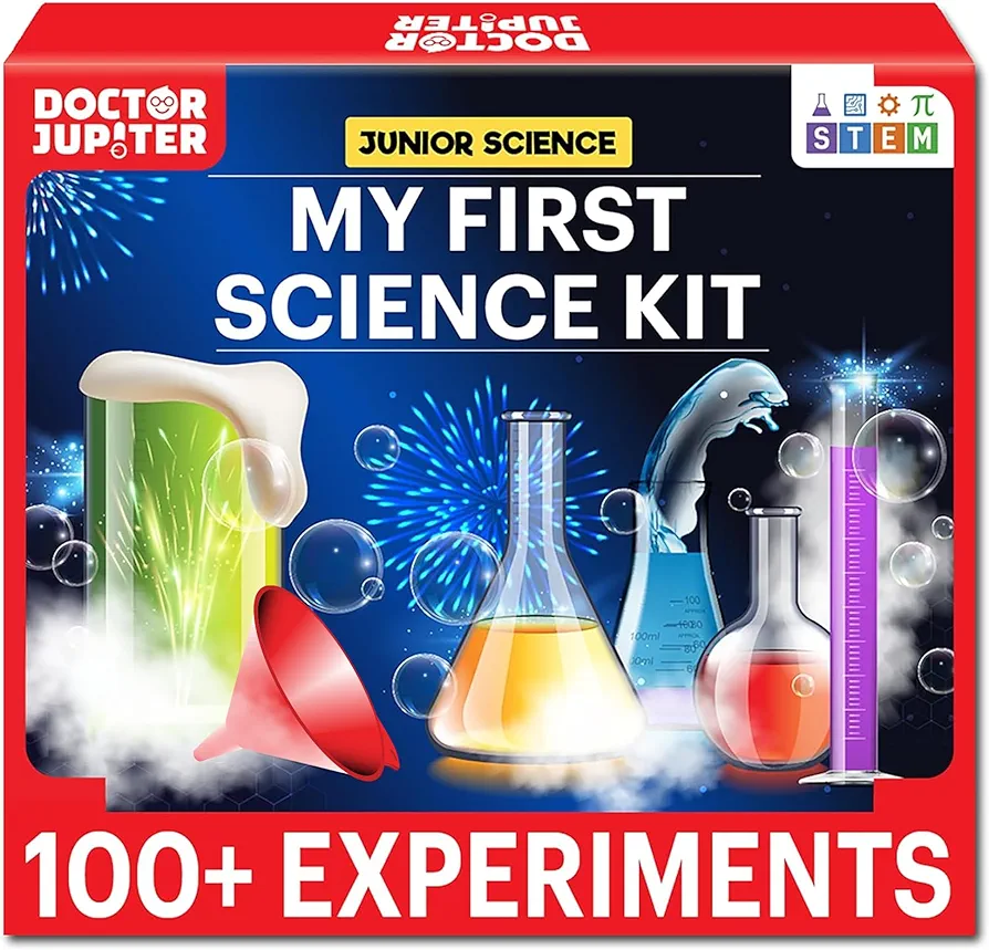 Doctor Jupiter My First Science Kit for Kids Ages 4-5-6-7-8| Birthday Gift Ideas for 4-8 Year Old Boys & Girls| Toy Stem Kit with 100+ Experiments| Learning & Educational, Preschool Activities