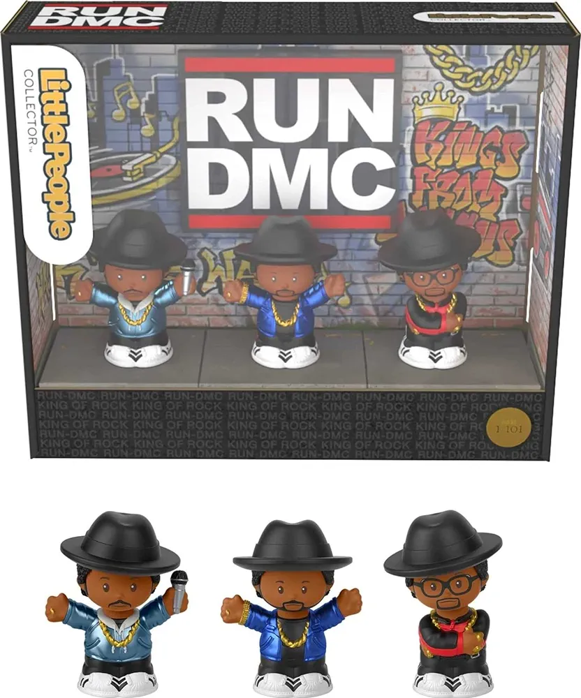 Little People Collector Run DMC Special Edition Set, 3 Figures for Adults & Hip Hop Fans in Display Box