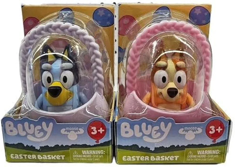 Bluey and Bingo Easter Basket Egg Figures 2 Pack