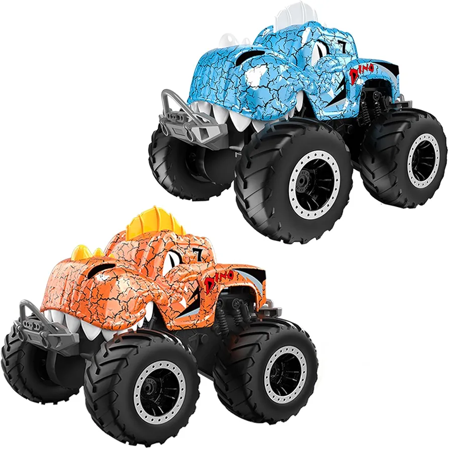 Dinosaur Remote Control Car for Boys 4-7,RC Car Monster Trucks for Boys Girls with Light,Sound & Spray,Hobby RC Trucks Dinosaur Toys Gift for Kids