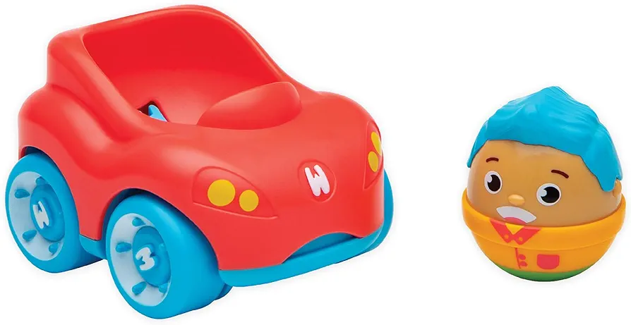 Playskool Weebles My Speedy Car - Weeble Wobble Preschool Toy for Toddlers, Weebles Character + Car with Wobble Motion, for Kids Ages 12 Months and Up