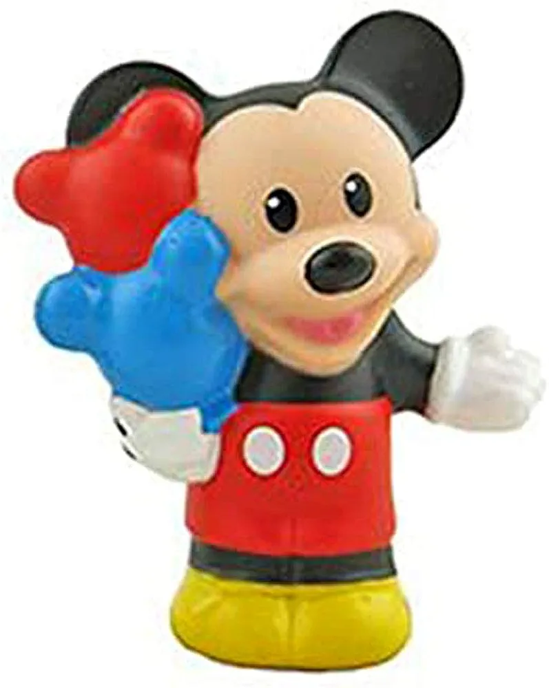 Replacement Figure for Little People Magical Day At Disney - DFT91 ~ Fisher-Price Little People Mickey Mouse Playset ~ Replacement Mickey Figure ~ Carrying Mickey Mouse Shaped Balloons