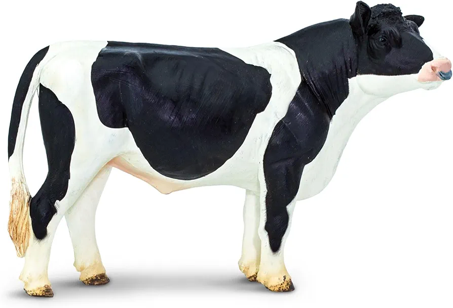 Safari Ltd. Holstein Bull Figurine - Lifelike 5" Model Figure - Educational Toy for Boys, Girls, and Kids Ages 1+