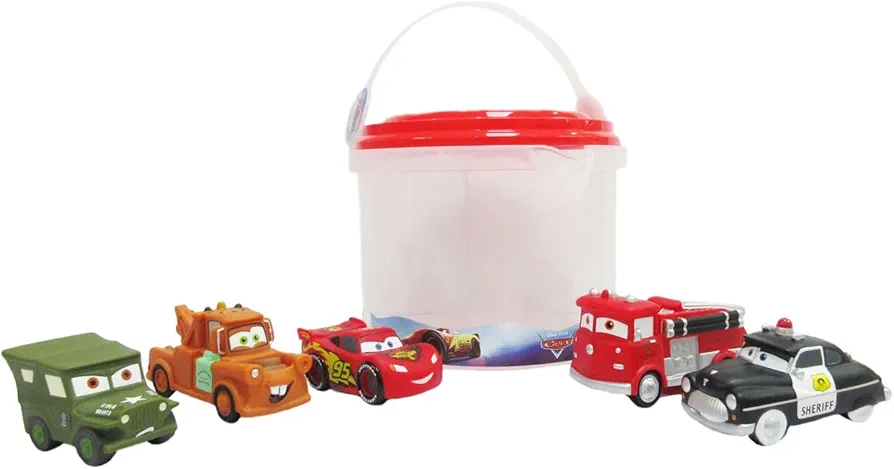 Disney Store Official Bath Set (Pixar Cars) - Kids Bath Accessories with Beloved Disney Characters - Colorful and Fun Bath Time Essentials for Kids - Suitable for All Ages