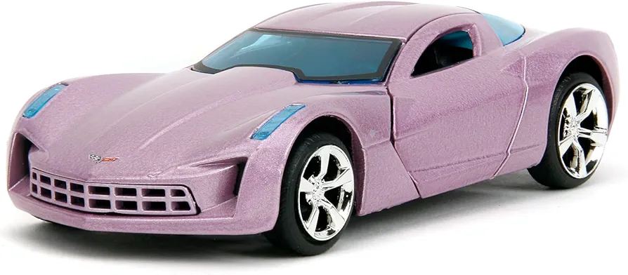 Pink Slips 1:32 W2 2009 Chevy Corvette Stingray Concept Die-Cast Car, Toys for Kids and Adults(Dusty Purple)