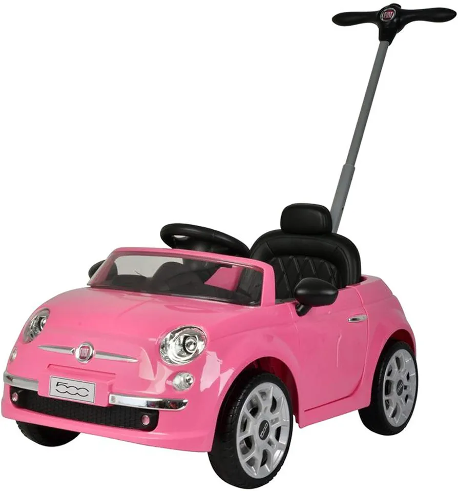 Best Ride On Cars Fiat 500 Push Car, Pink