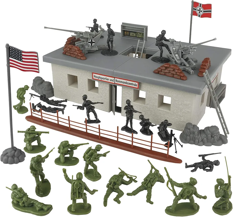 BMC WW2 Secret Stronghold - 36pc Plastic Army Men German Bunker Playset