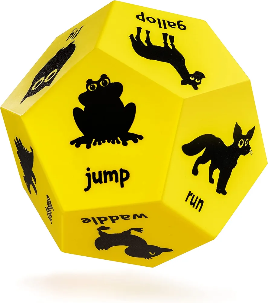 Animal Games Dice, Preschool Equipment, Indoor Recess Activities & Outdoor Dice Games for Kids, Daycare Outdoor Toys & Recess Equipment, Roll and Play Game for Toddlers PE Class School Games.