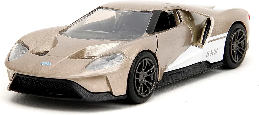 Pink Slips 1:32 W1 2017 Ford GT Die-Cast Car, Toys for Kids and Adults(Metallic Gold)