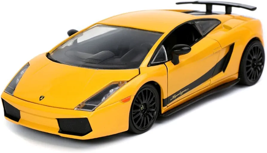 Jada Toys Fast & Furious 1:24 Lamborghini Gallardo Superleggera Die-cast Car Yellow, Toys for Kids and Adults