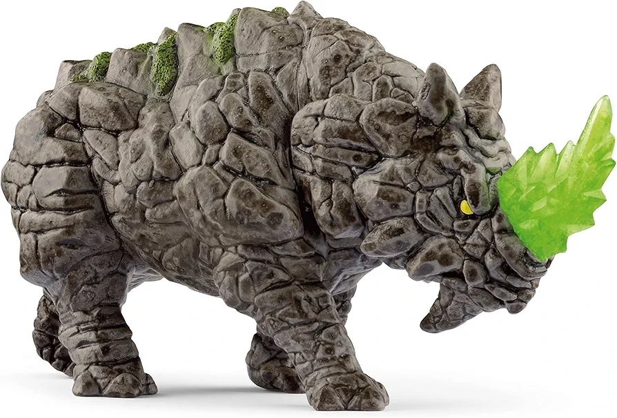 Schleich Eldrador Battle Rhino - Realistic Fantasy Rock Tough - High-Intensity Mythical Monster Action Figure with Movable Head, Play Time Imagination for Boys and Girls, Gift for Kids Age 7+