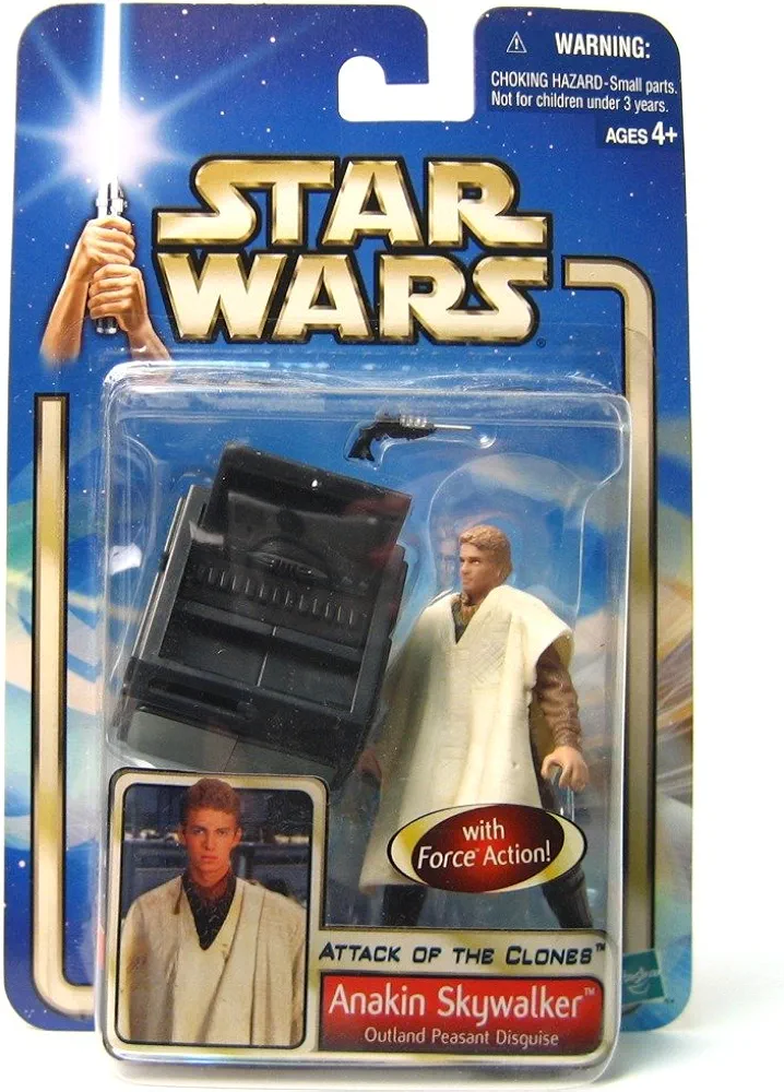 Star Wars: Attack of the Clones Anakin Skywalker Outland Peasant Disguise w/Removable Poncho, Blaster & Storage Container