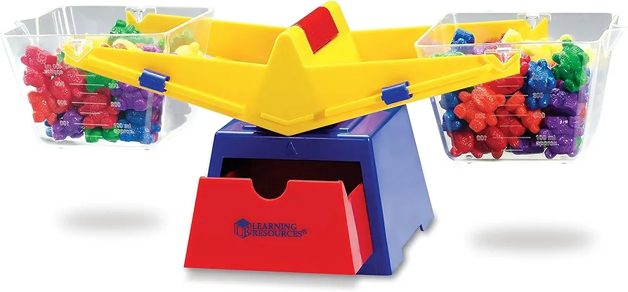 Explore volume and compare solids and liquids with this sturdy bucket balance, including weights and counters, Medium