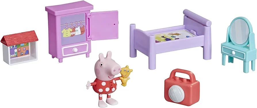 Peppa Pig Peppa's Adventures Bedtime with Peppa Accessory Set Preschool Toy, Figure and 5 Accessories, for Ages 3 and up