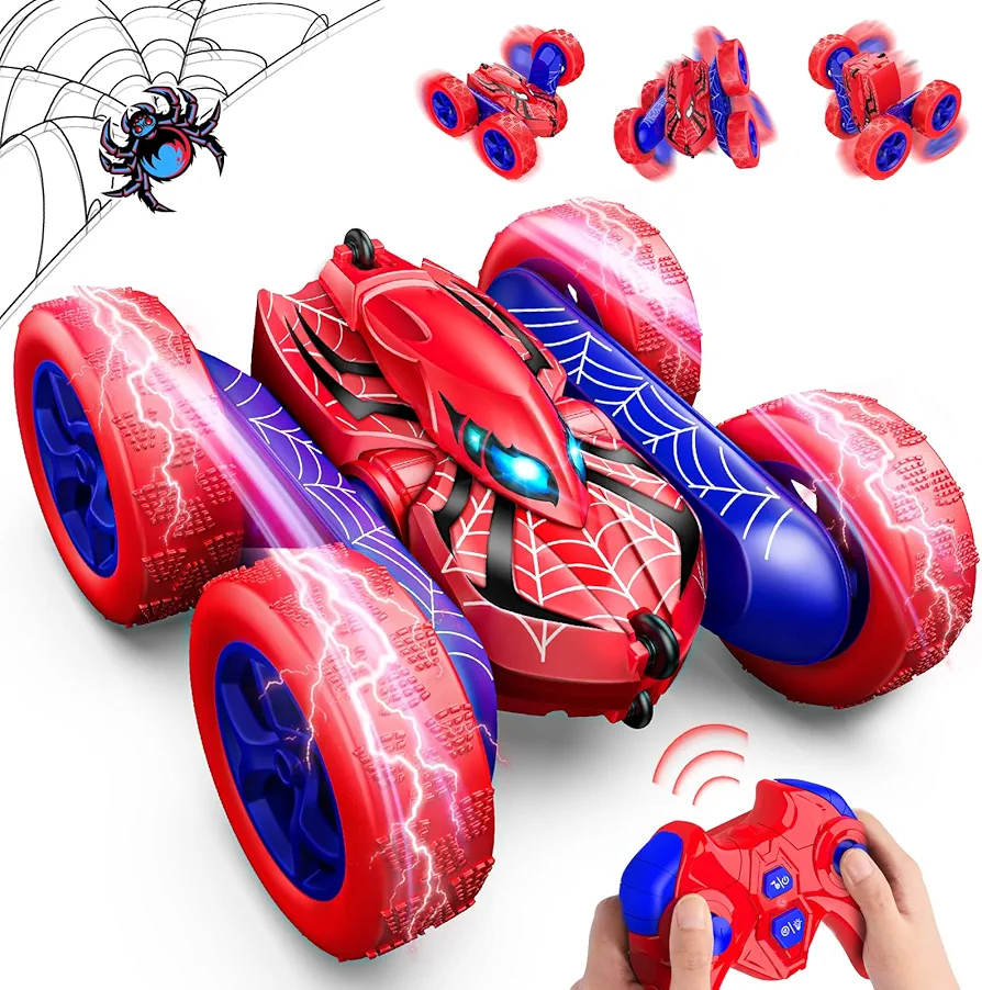 Spider Remote Control Car,RC Cars for 4-12 Year Old Boy Double Sided 360°Flip 4WD Rechargeable Drift RC Race Car Toys for 4 5 6 7 8 9 10 11 12 Year Old Boys Girls