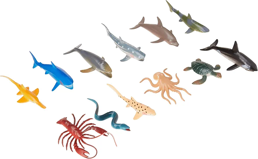 US Toy Assorted Ocean Sea Animals Action Figure (Lot of 12)