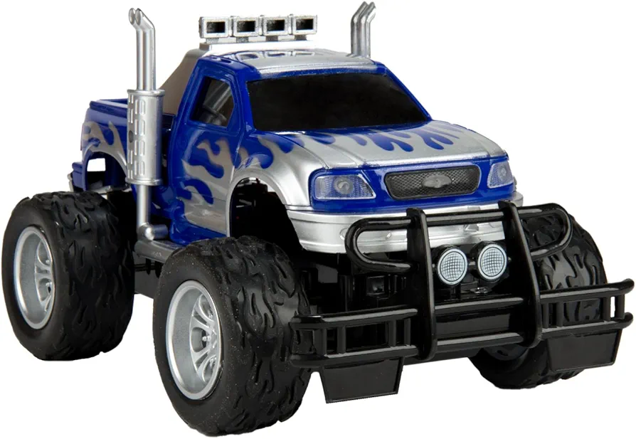 Sumac Extreme Off-Road RC Monster Toy Truck - Large Tires, LED Lights, Impact-Resistant - Ideal Gift for Kids and RC Enthusiasts