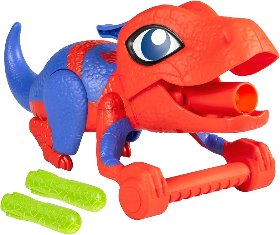 Spidey and his Amazing Friends Marvel Dino-Webs NERF Spidey-Rex Web Launcher, Role Play Toy, Preschool Super Hero Toys for Kids Ages 3 & Up