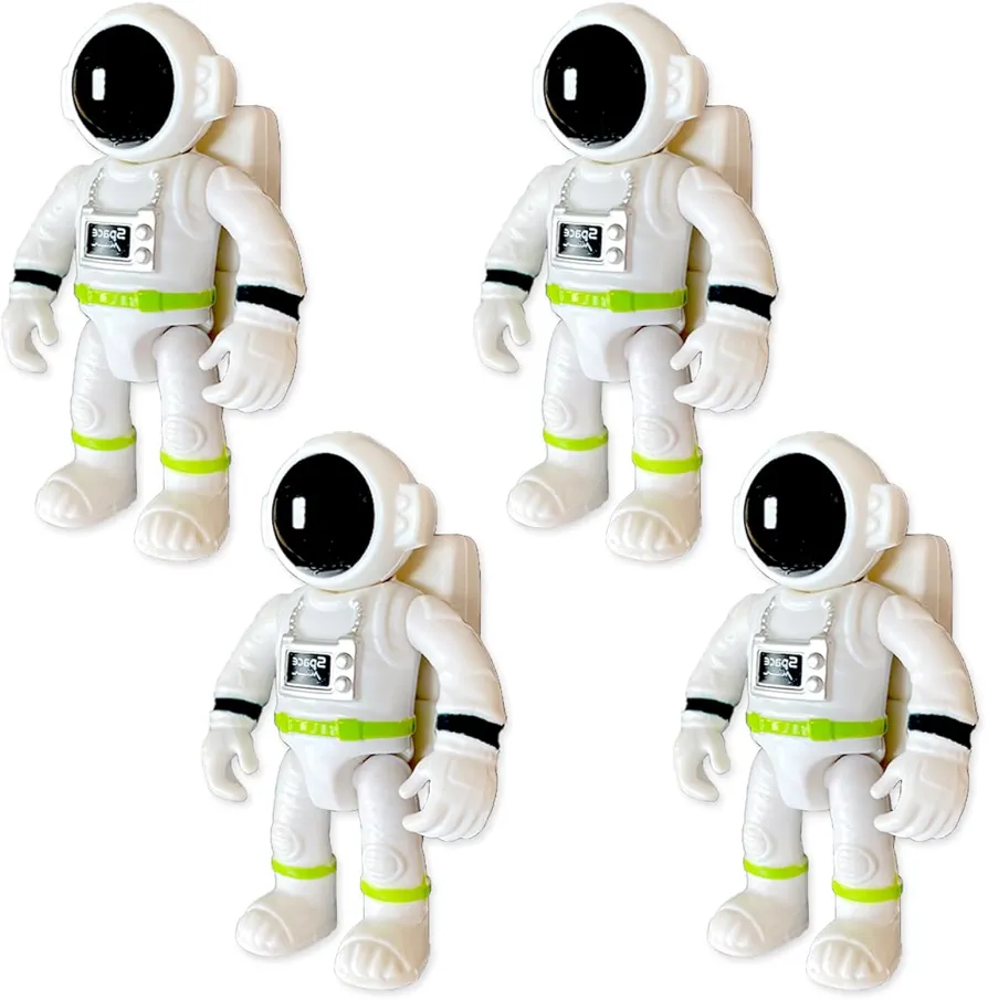 Space Astronaut Figure Toys for Kids, 4 Pack of Astronaut Figure Playsets, Space Toy Gift for Boys 3-5-8-10