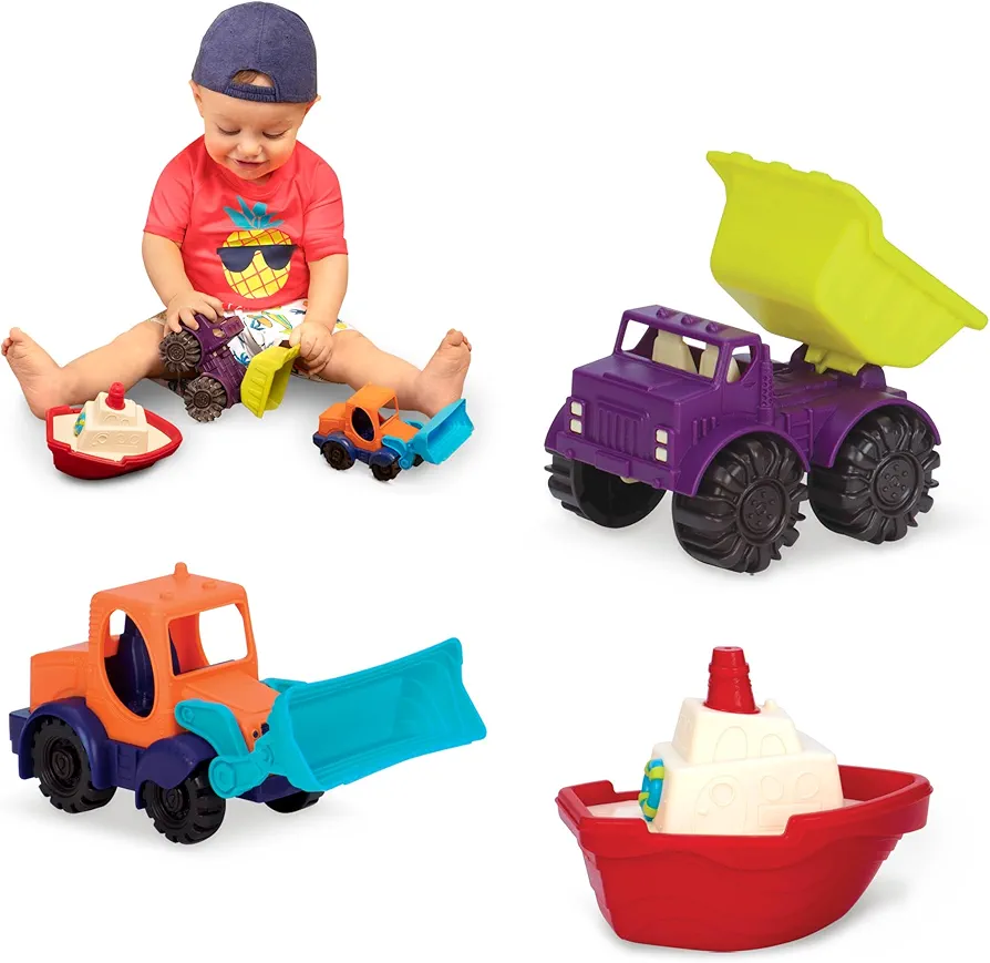 B. toys- 3 Mini Toy Cars - Water & Sand Vehicles Beach Playset for Kids 18 Months+