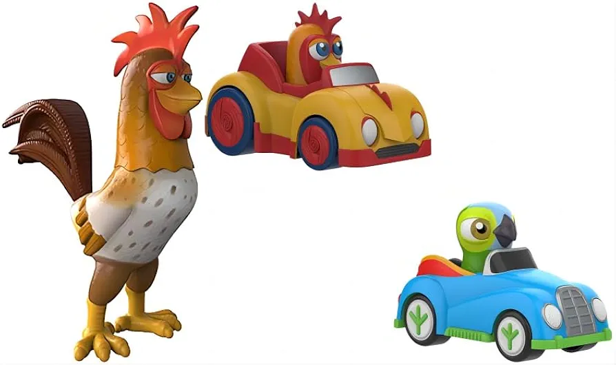 TOYMAKER La Granja De Zenon Bartolito Chicken Stuffed Animal Musical Toy and Kids Car Bartolito Chicken Toys Push and Go Cars Toys