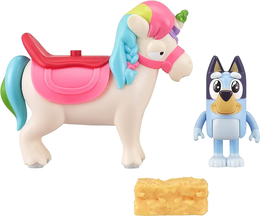 Bluey Vehicle and Figure Pack, 2.5-3" Articulated Figures - Unipony (13050)