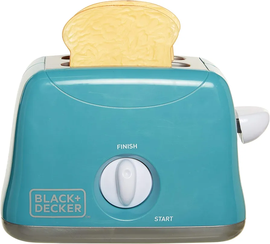 Black + Decker Toaster with Sounds! Kitchen Food Pretend Play Toys Appliances for Kids