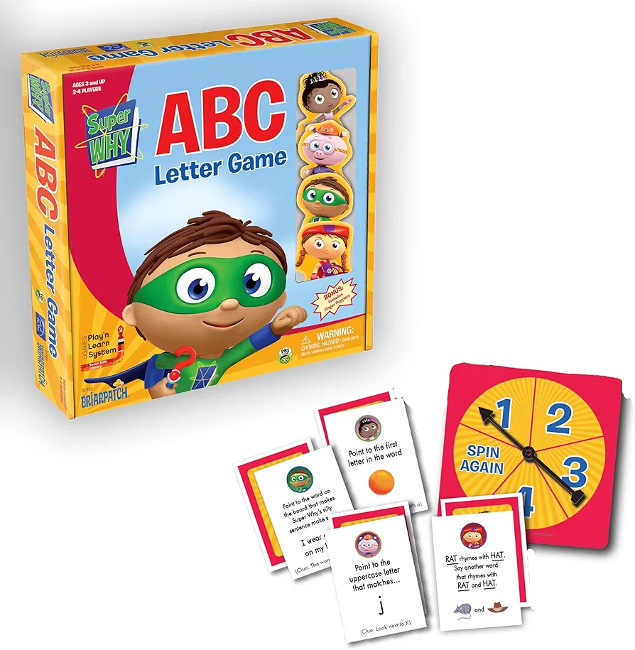 Briarpatch | Super WHY! ABC Letter Game, Includes Finger Puppets, Ages 3+