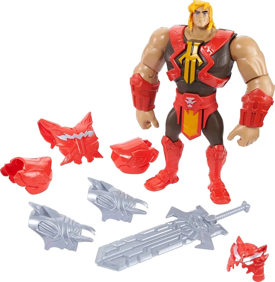 Masters of the Universe Deluxe He-Man Power Attack Action Figure, 8.5-in Battle Character for Storytelling Play, Gift for Fans 4 Years and Older