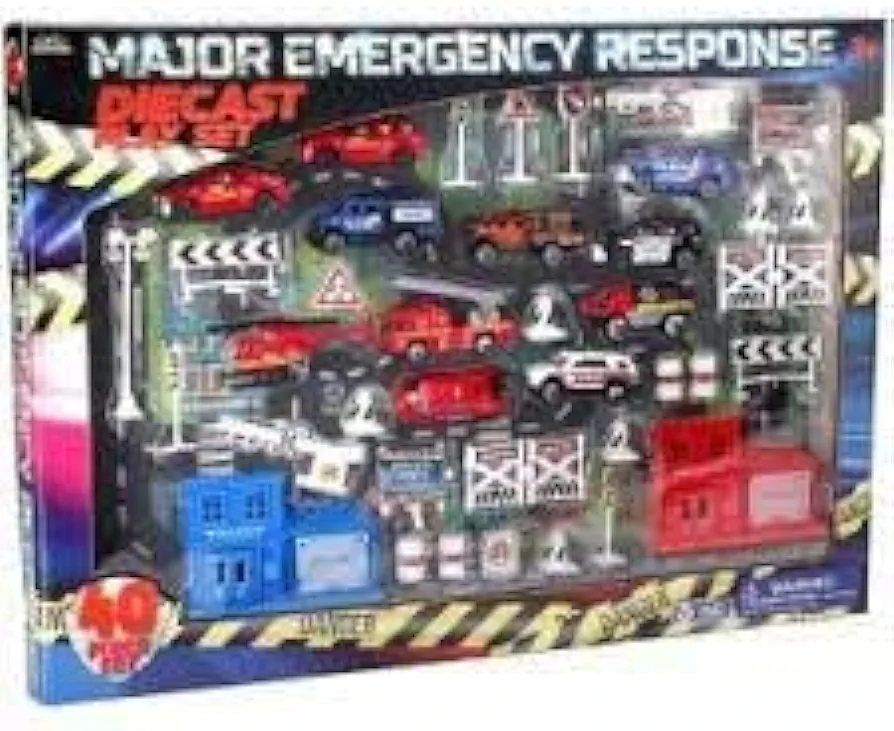 40 Pc Emergency Response Vehicle Toy Playset 3+ Accessories Included