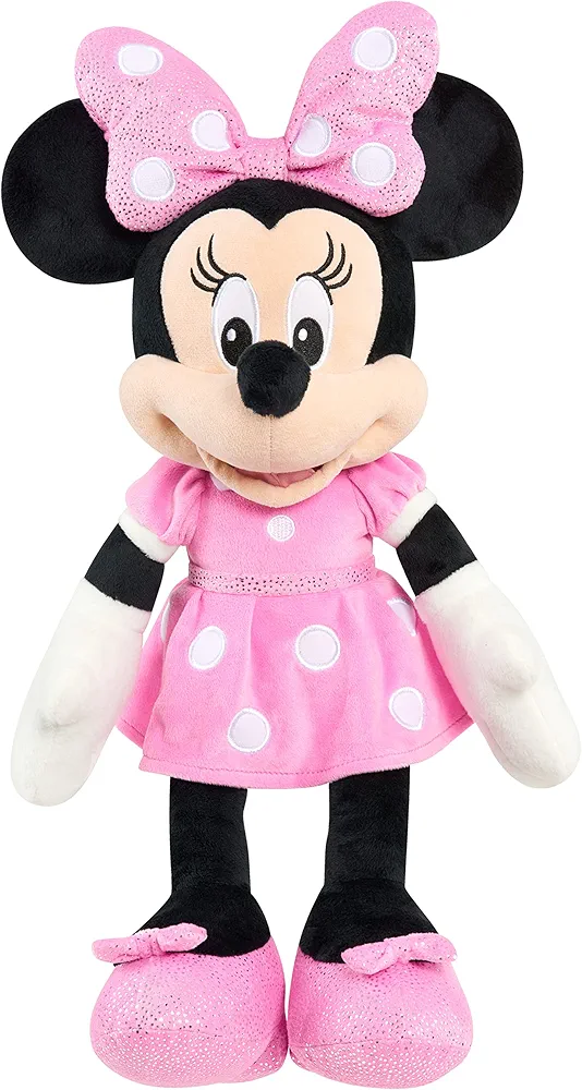 Disney Junior Mickey Mouse Large 19-inch Plush Minnie Mouse, Officially Licensed Kids Toys for Ages 2 Up by Just Play