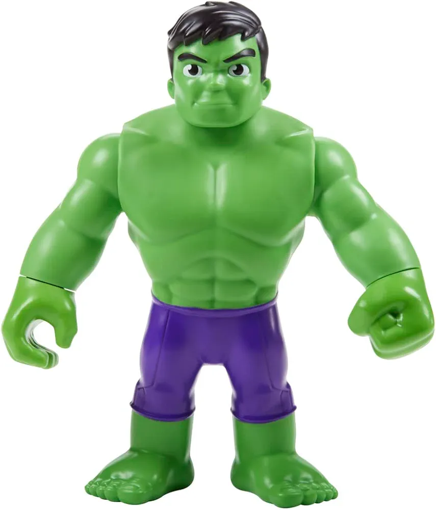 Spidey and His Amazing Friends Marvel Supersized Hulk 9-inch Action Figure,Preschool Super Hero Toy,Kids Ages 3 and Up,Avengers Action Figures